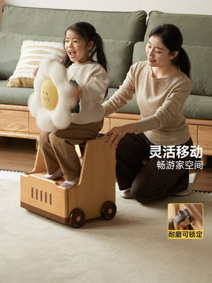 实木儿童床头柜简约现代可移动置物柜卡通汽车储物收纳柜