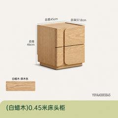 实木床头柜意式轻奢黑胡桃木储物柜卧室小户型收纳柜