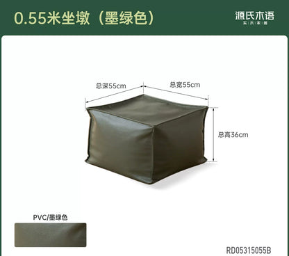 皮质坐墩客厅换鞋凳阳台懒人沙发脚凳可收纳储物蒲团