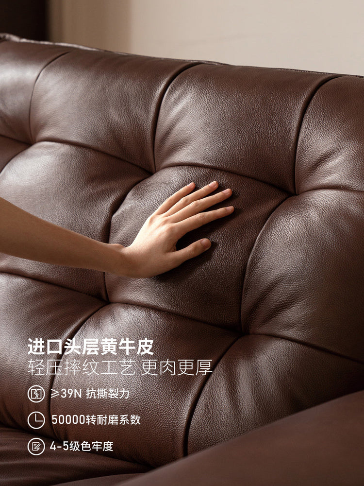 真皮沙发客厅美式复古高靠背大黑熊棋盘格沙发