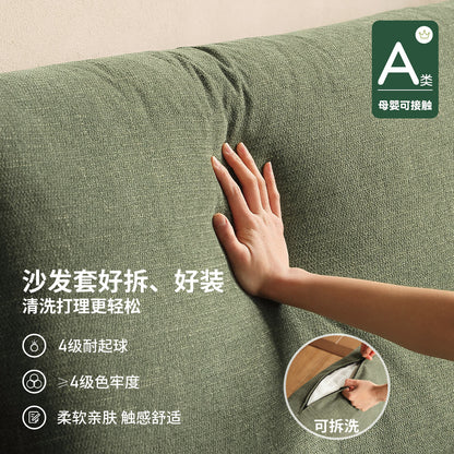 实木客厅新中式冬夏两用橡木胡桃色储物沙发