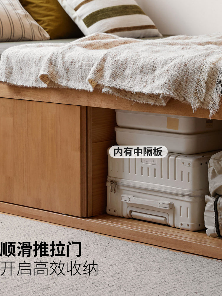 实木床现代简约储物床卧室小户型箱体床多功能榻榻米