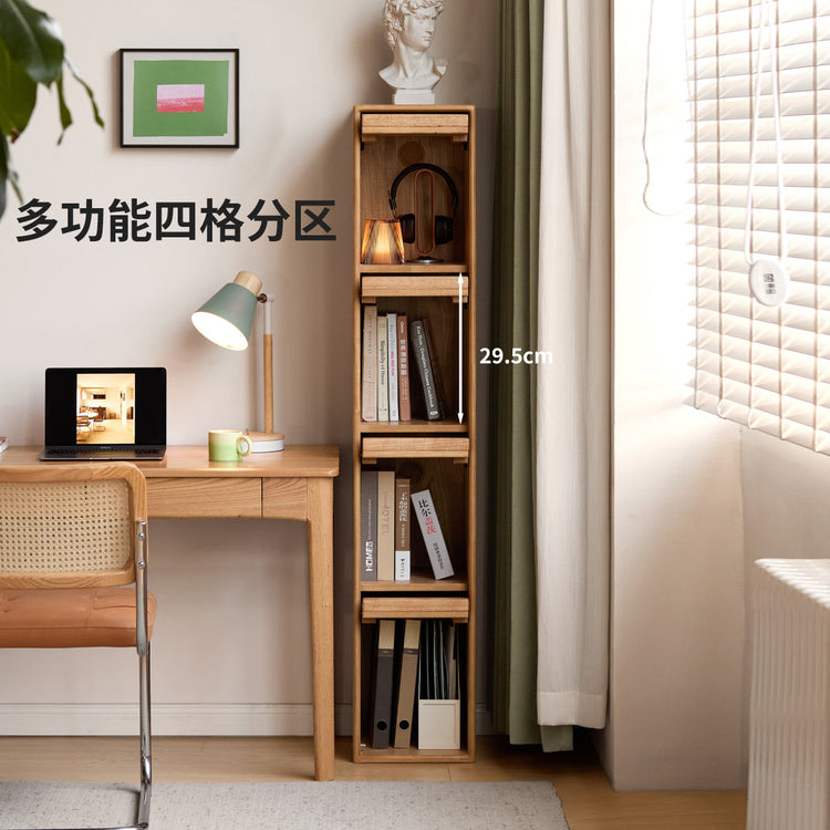 实木边柜现代简约超窄夹缝柜客厅立柜小户型翻门柜