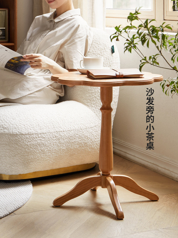 实木边几现代简约小户型客厅沙发角几复古樱桃木置物茶几