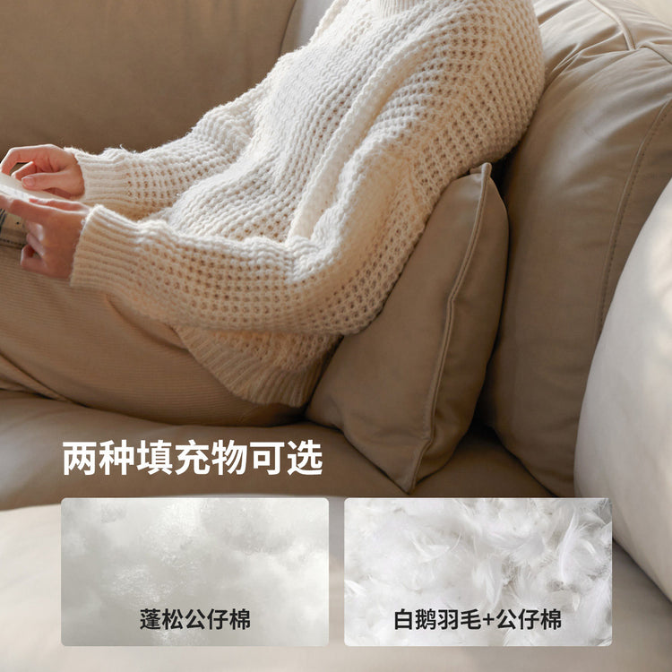 布艺腰枕现代简约科技布客厅抱枕小户型床头护腰软靠