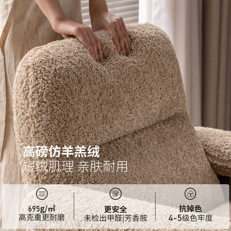 布艺沙发椅阳台法式复古单人椅设计师客厅中古风休闲椅