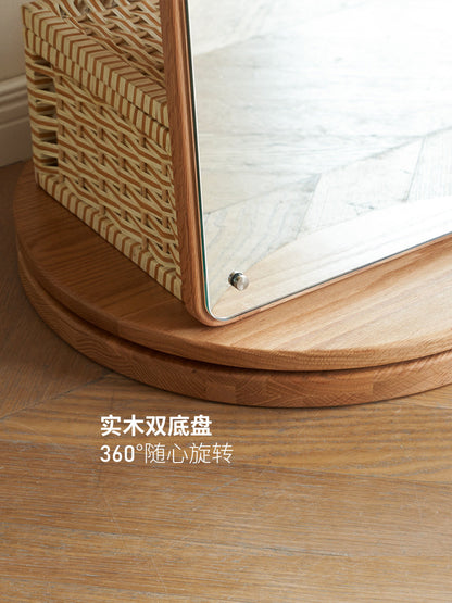 实木穿衣镜北欧落地镜全身镜现代简约卧室衣帽架镜子