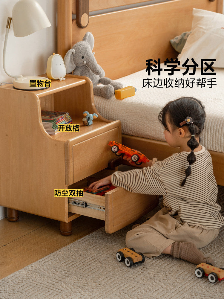 实木儿童床头柜现代简约卧室床头收纳柜小户型置物柜