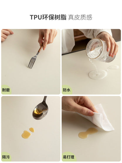 皮革桌垫布轻奢高级感防水防油免洗餐桌电脑书桌茶几垫子