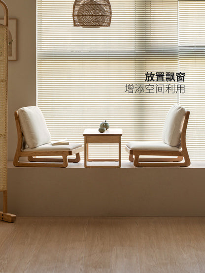 实木榻榻米茶椅客厅现代简约休闲椅飘窗小户型矮靠背椅