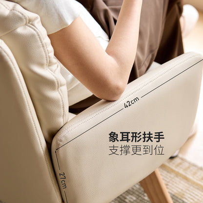 实木软包书椅现代简约书房休闲椅客厅舒适靠背椅子