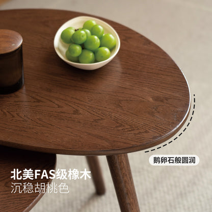 实木小茶几现代简约圆桌客厅角几北欧边桌小户型沙发边几