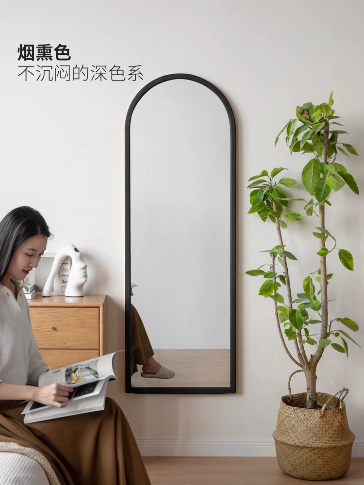 实木宿舍全身镜卧室挂墙落地两用穿衣镜北欧简约试衣镜