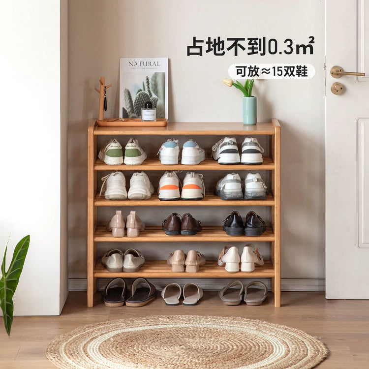 实木鞋架客厅现代简约多层鞋柜门口入户多功能衣帽架