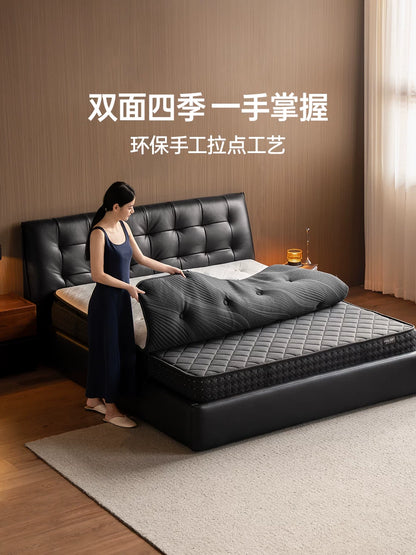 0胶水床垫深睡双层垫四季通用三层独立袋弹簧垫双栖