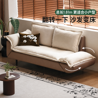 布艺沙发现代简约小户型科技布客厅旋转直排沙发