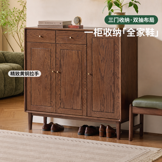 实木鞋柜门口玄关柜客厅收纳置物柜阳台柜子储物柜