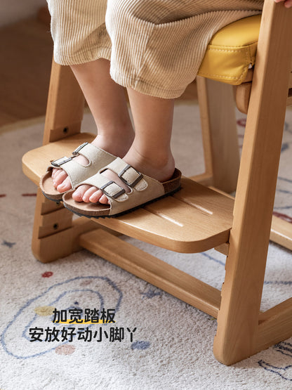 实木儿童学习椅靠背椅小学生写字椅可调节升降椅餐椅