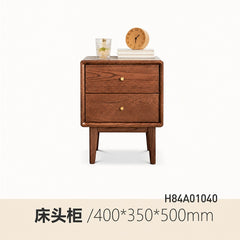 [13-Day Pre-order] Modern Minimalist Solid Oak Nightstand, Multifunctional Nordic Bedside Storage Cabinet for Bedroom