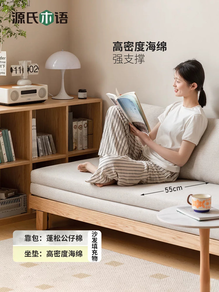 北欧实木沙发床小户型多功能折叠床客厅两用榻榻米推拉床