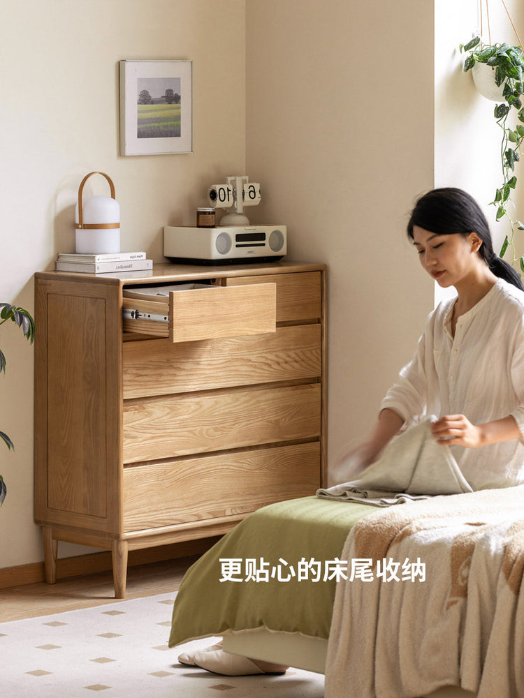 实木斗柜卧室储物柜五斗柜边柜床边床尾柜收纳抽屉柜