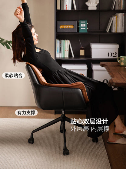电脑椅书房现代简约升降椅办公椅软包化妆椅旋转椅子