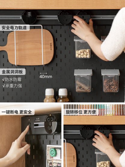 北欧实木餐边柜一体高柜现代简约储物柜橡木茶水柜
