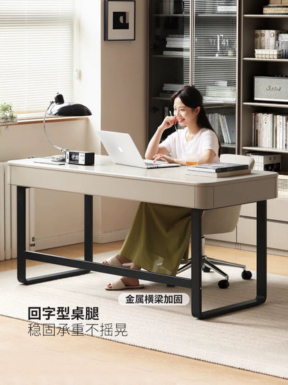 实木书桌现代简约书房办公桌轻奢风学习写字桌电脑桌