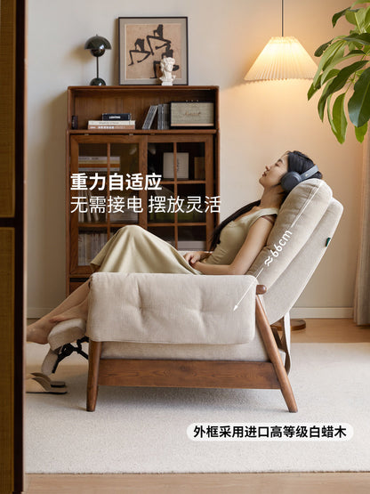 布艺沙发椅可躺可睡单人沙发客厅功能躺椅阳台休闲椅