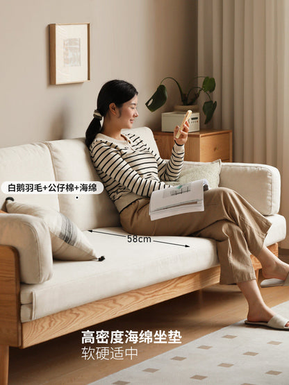 实木沙发床折叠两用多功能伸缩床小户型沙发客厅现代简约
