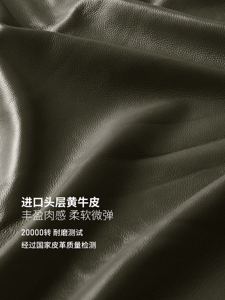 实木现代简约樱桃木双人沙发客厅小户型真皮沙发