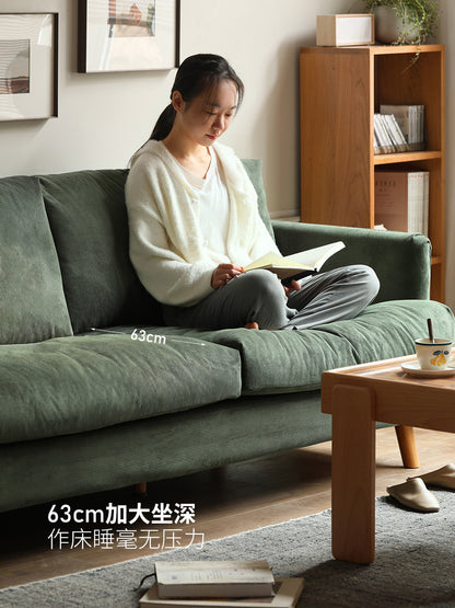 布艺沙发简约公寓小户型三人位四人位灯芯绒直排沙发