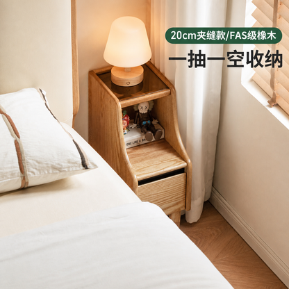 实木床头柜现代简约储物柜卧室床边橡木柜子收纳柜