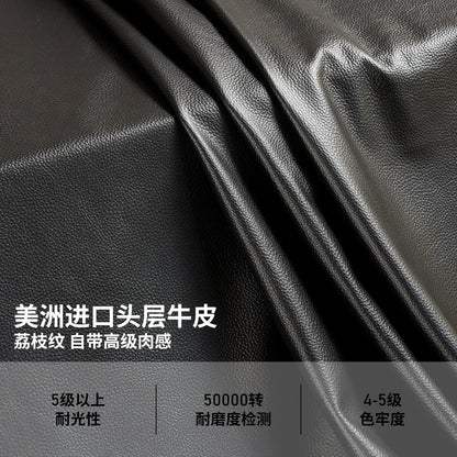 真皮功能客厅轻奢零靠墙黑色皮沙发黑莓电动沙发