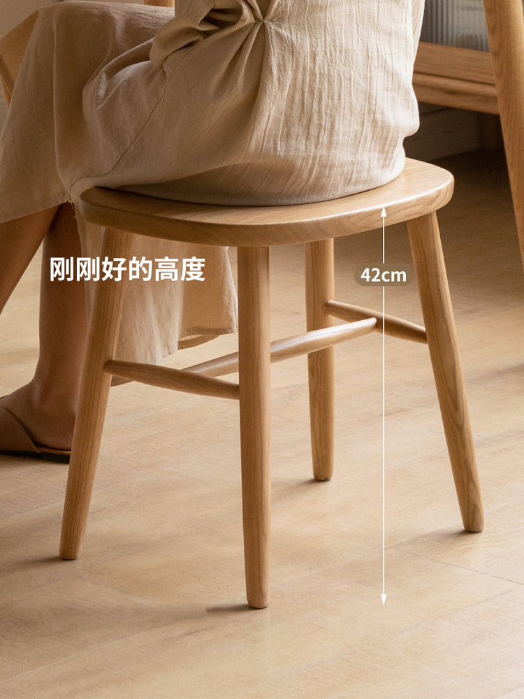 实木温莎凳卧室化妆凳凳子梳妆凳矮凳方凳餐凳木凳