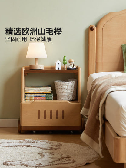 实木儿童床头柜简约现代可移动置物柜卡通汽车储物收纳柜