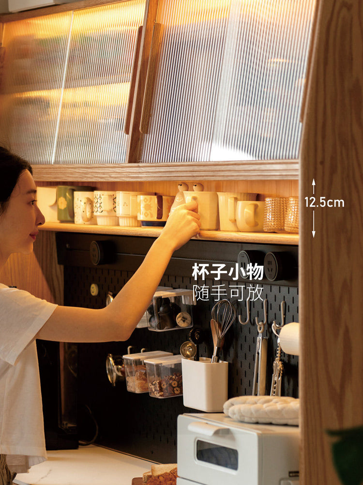 实木餐边柜现代简约茶水柜厨房碗柜置物柜大容量收纳柜