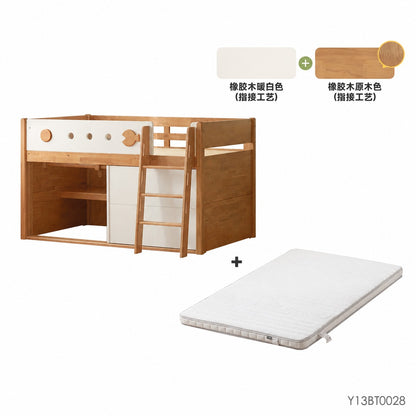 儿童实木床卧室带护栏半高床小户型多功能储物收纳床