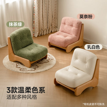 实木儿童沙发椅简约亲子阅读椅儿童房布艺可拆洗单人沙发