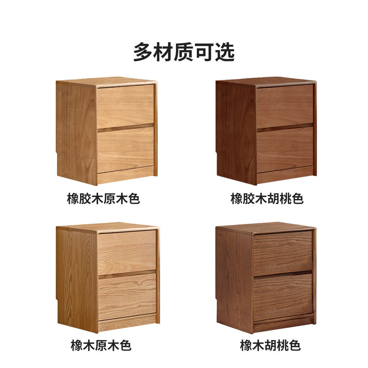 实木床头柜现代简约储物柜卧室床边柜子原木风收纳柜
