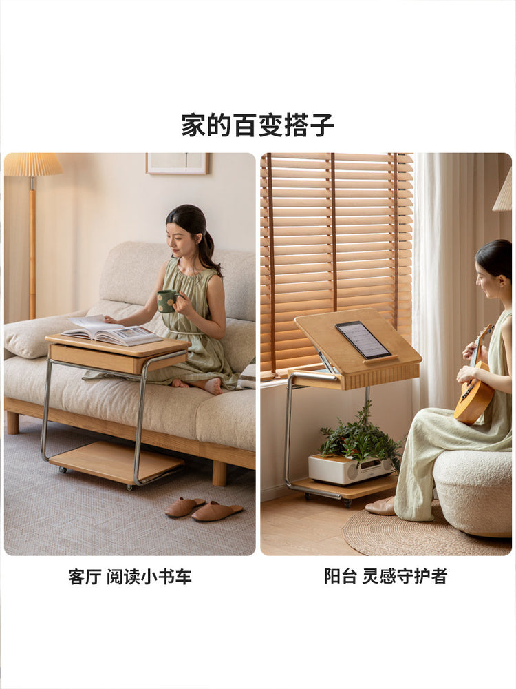 实木边几客厅现代简约沙发边桌阳台小户型C型角几
