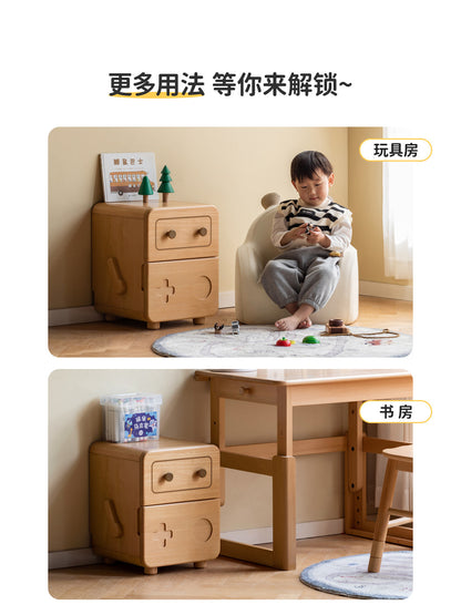 实木儿童卡通床头柜机器人柜子卧室置物柜床边储物柜