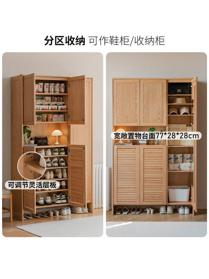 实木门口玄关柜客厅现代简约入户隔断橡木收纳储物柜