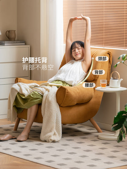 布艺沙发椅单人沙发小户型客厅懒人躺椅阳台休闲椅