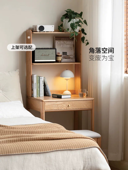 实木小书桌北欧原木家具小户型梳妆台橡木迷你写字桌