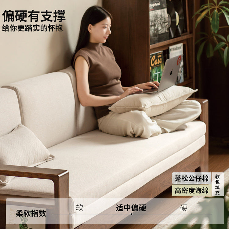 折叠两用沙发床现代简约客厅实木多功能储物沙发
