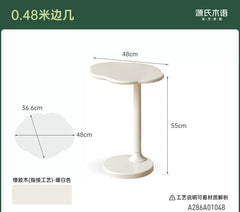 [15-Day Pre-order] Solid Wood Cloud Side Table, Bedroom Bedside Table, Cream Style Corner Table, Minimalist C-Shaped Creative Table for Small Apartments