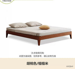 全实木床现代简约原木色榻榻米床架小户型家具卧室双人床