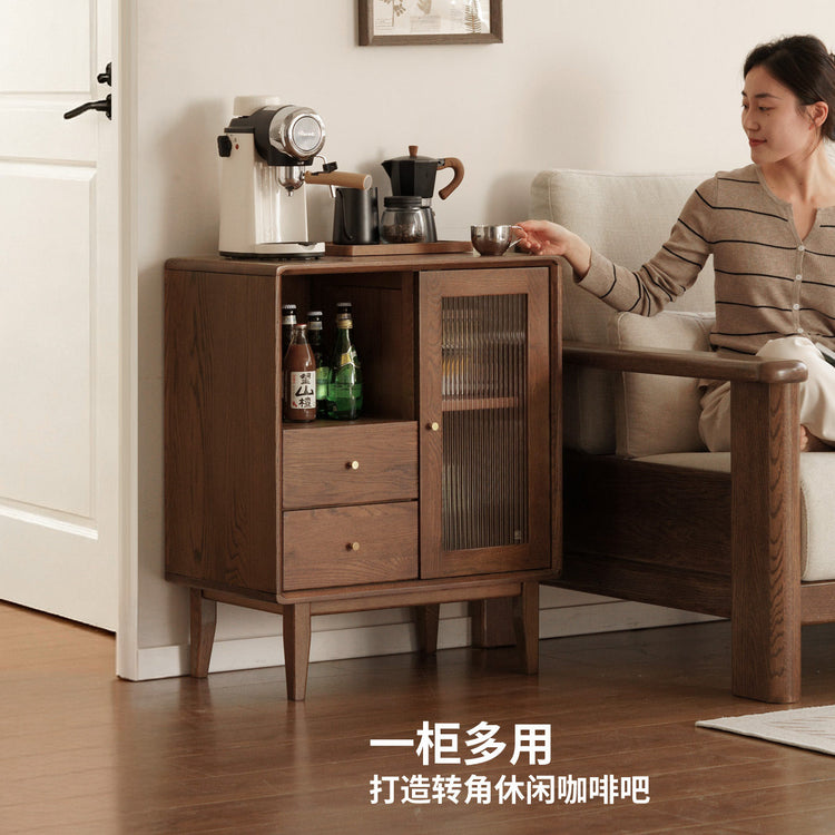 实木电视柜边柜北欧简约储物柜客厅茶水柜橡木餐边柜