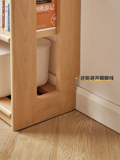 儿童书柜实木玩具收纳柜卧室储物柜落地活动书架升降书桌